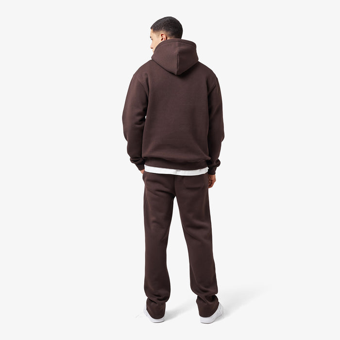 Star Icon Open Hem Jogger | Dark Brown
