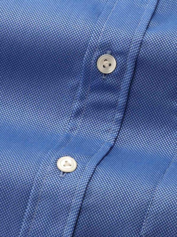 Structure Ink Solid Full Sleeve Single Cuff Classic Fit Classic Formal Two Ply Mercerized Cotton Shirt