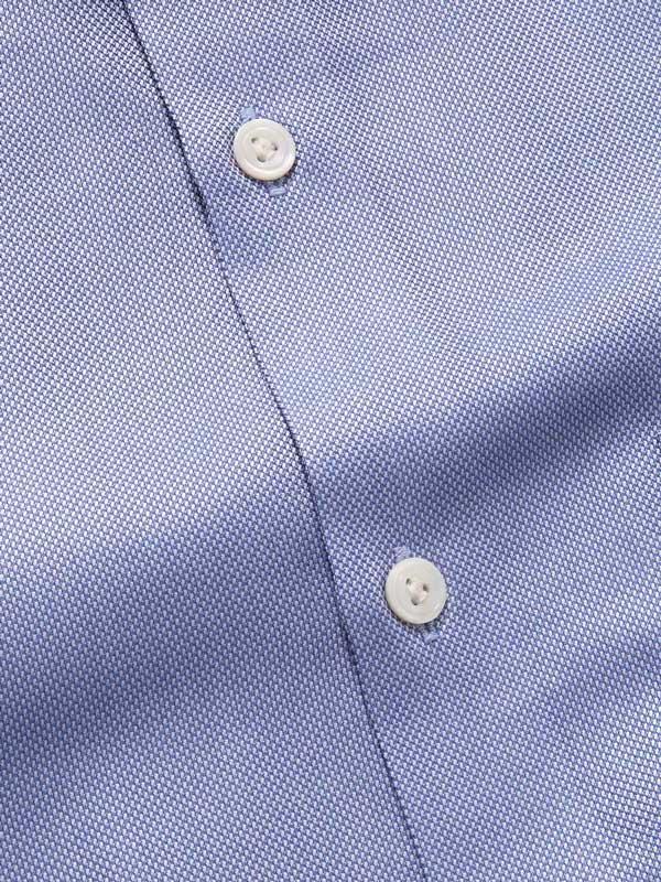 Structure Ink Solid Full Sleeve Single Cuff Tailored Fit Classic Formal Two Ply Mercerized Cotton Shirt