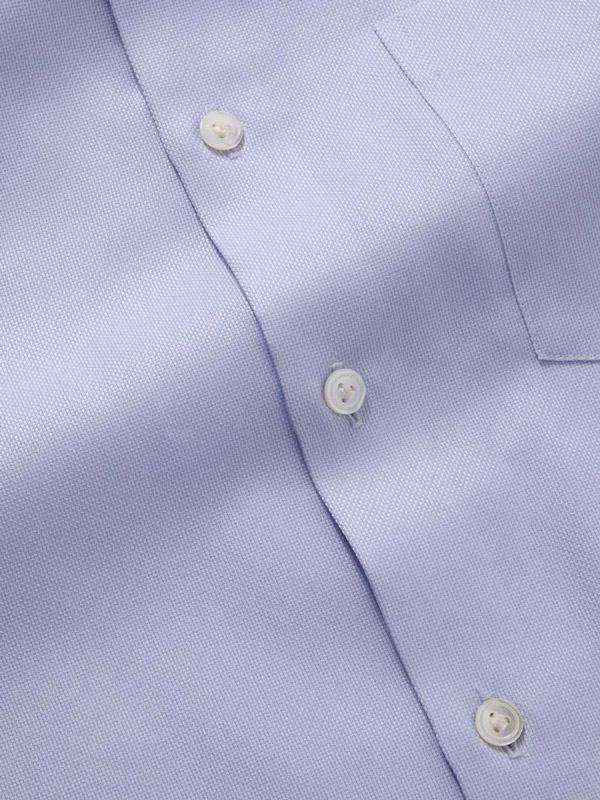 Structure Sky Solid Full Sleeve Single Cuff Tailored Fit Classic Formal Two Ply Mercerized Cotton Shirt