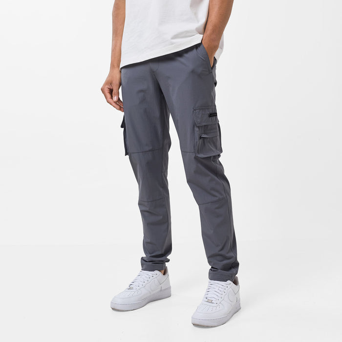 Grey Technical Stretch Cargo Pant  FadedStore Front View
