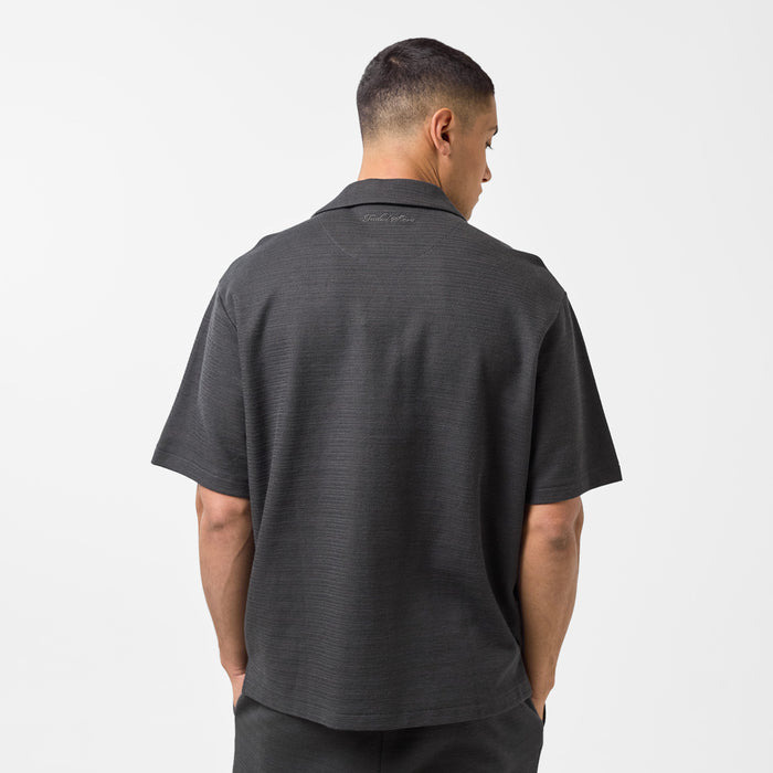 Tonal Knitted Shirt | Black