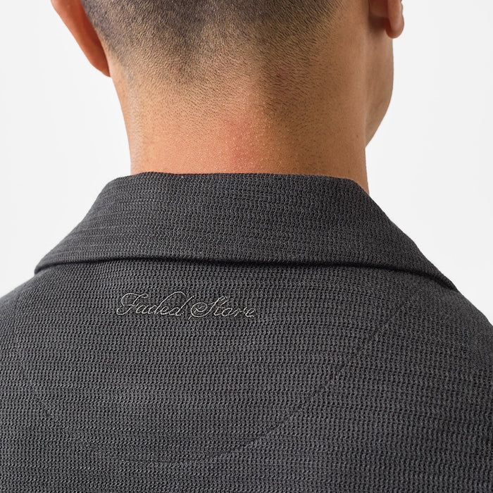 Tonal Knitted Shirt | Black