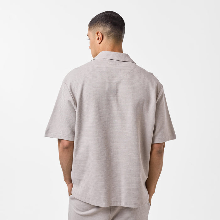 Tonal Knitted Shirt | Sand