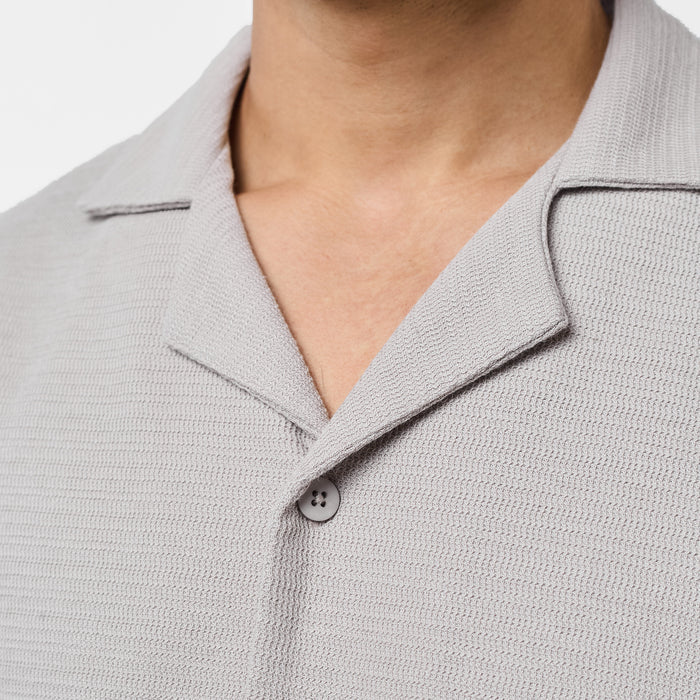 Tonal Knitted Shirt Twinset | Sand