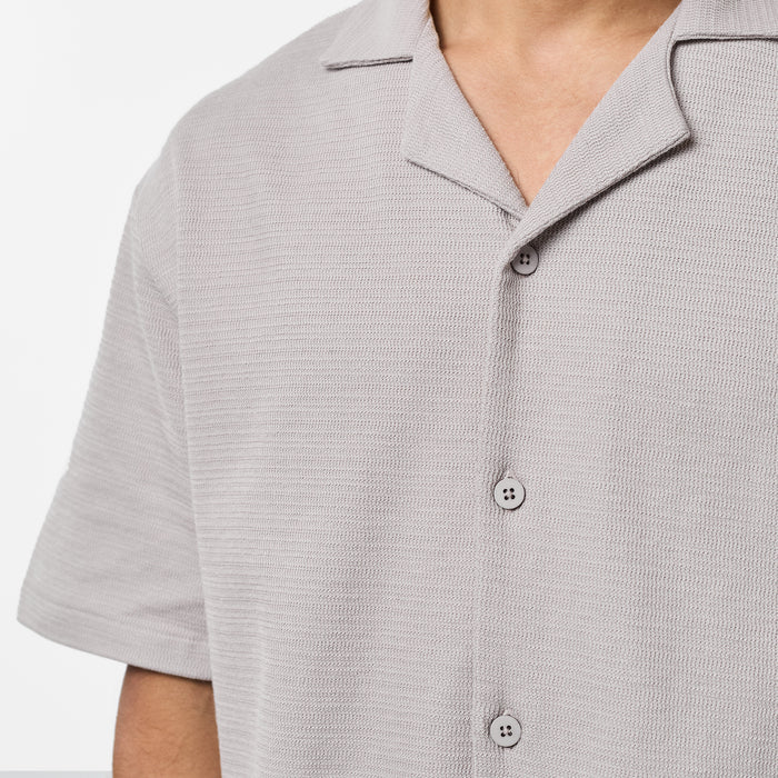 Tonal Knitted Shirt Twinset | Sand