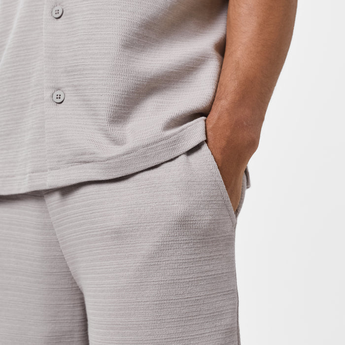 Tonal Knitted Shirt Twinset | Sand