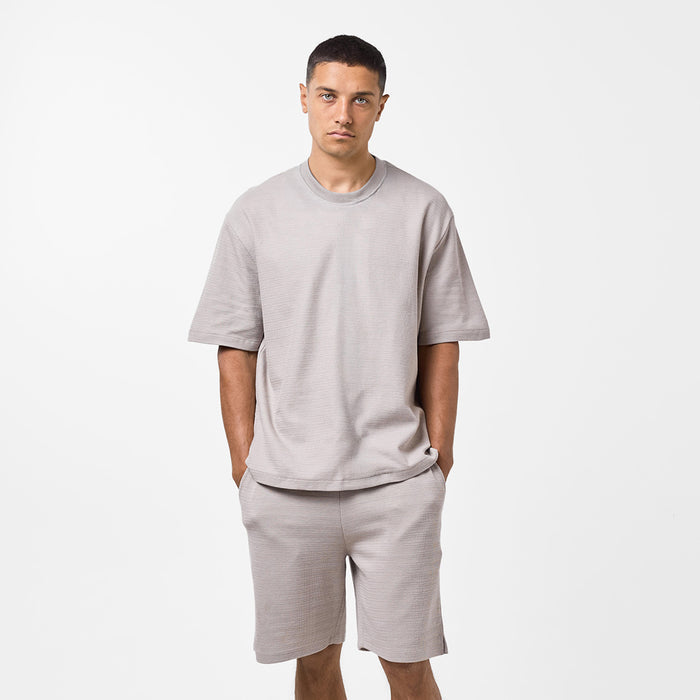 Men's  Sand Tonal Knitted Twinset  FadedStore Front View