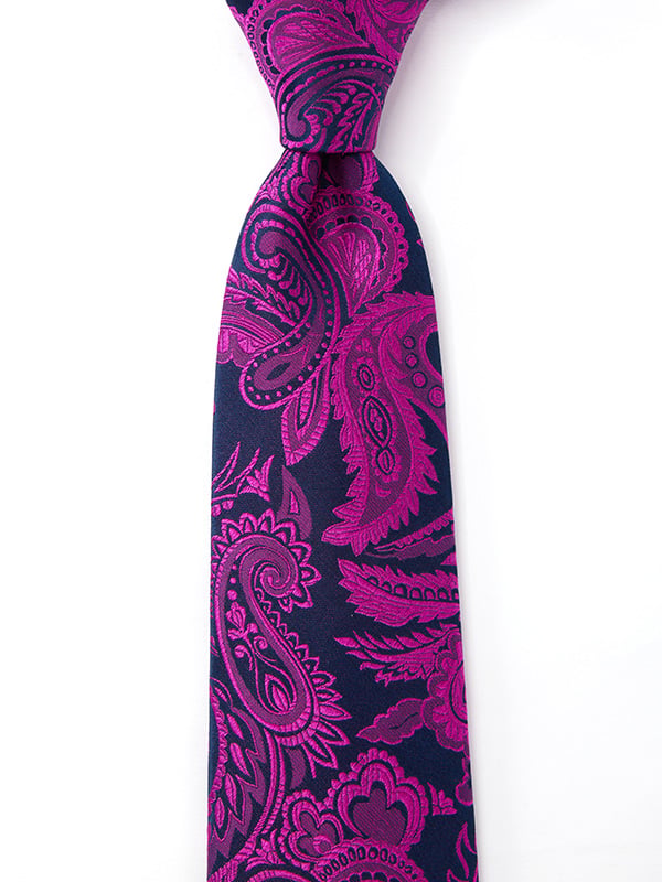 Torino All Over Dark Pink Silk Tie