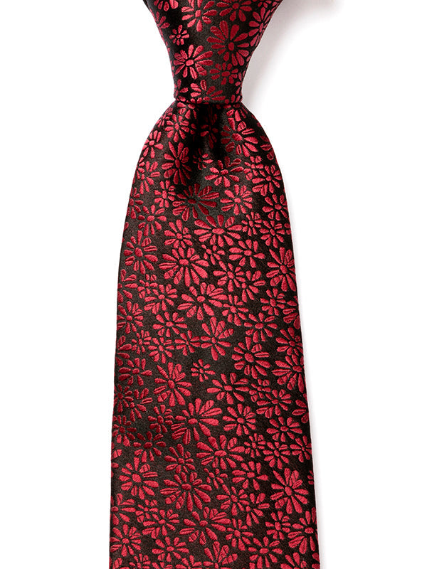 Torino All Over Medium Maroon Silk Tie