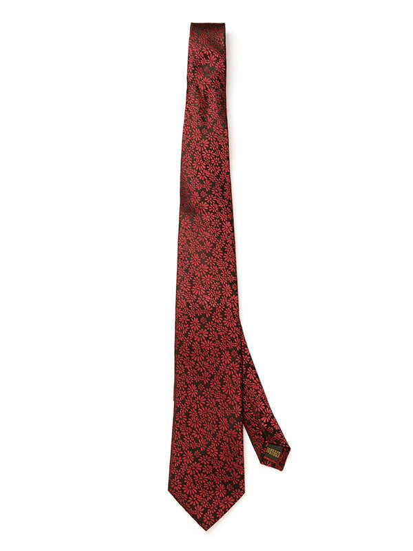 Torino All Over Medium Maroon Silk Tie