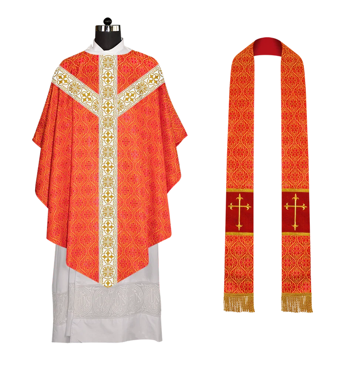 WHITE CROSS LACE / RED