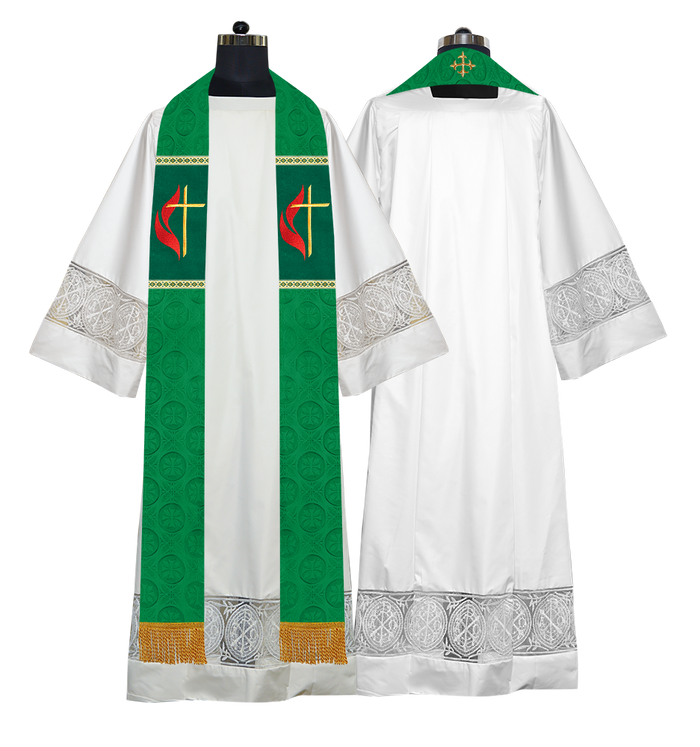 Top Motif / Cross and Flame / Green