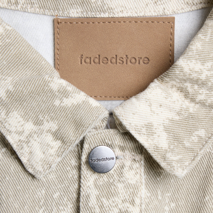 Tree Camo Print Jacket | Beige