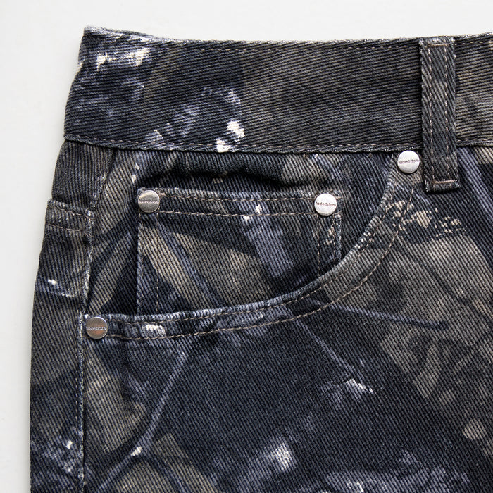 Tree Camo Print Shorts | Grey
