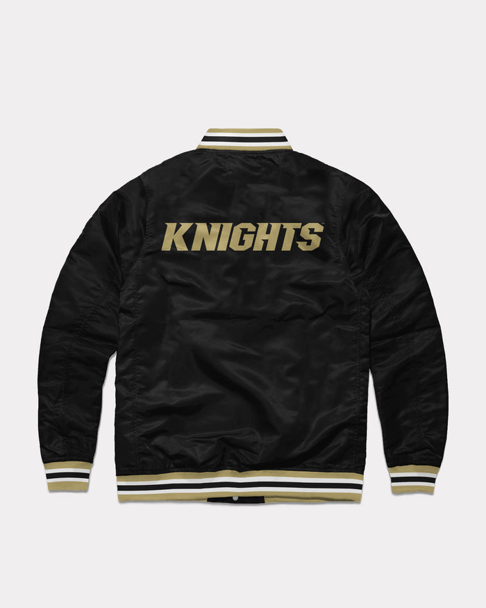 Black UCF Knights Monogram Vintage Varsity Jacket Back