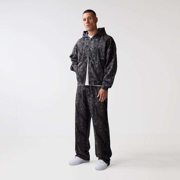 Under Development Cropped Zip Hoodie | Black Camo