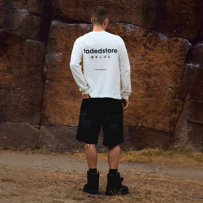 Under Development Long Sleeve Waffle T-Shirt | Chalk