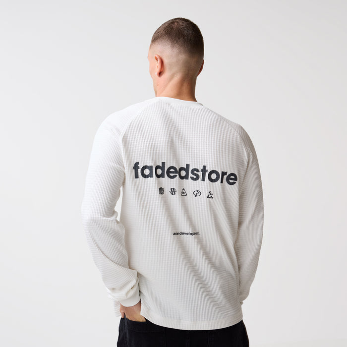 Under Development Long Sleeve Waffle T-Shirt | Chalk
