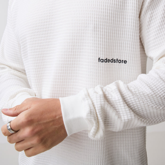 Under Development Long Sleeve Waffle T-Shirt | Chalk