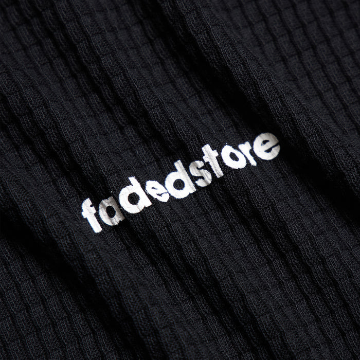 Under Development Long Sleeve Waffle T-Shirt | Off Black