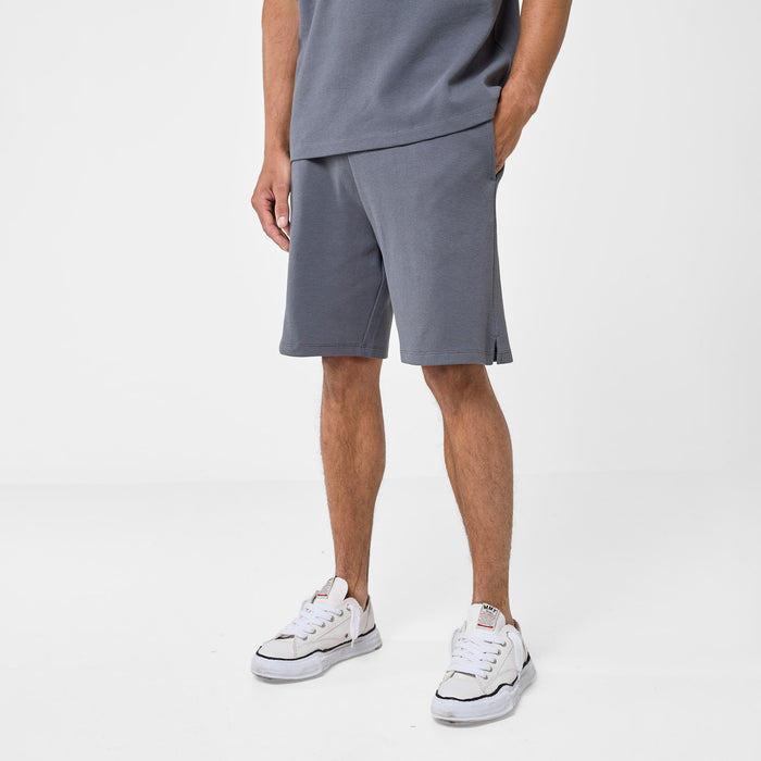 Men's Charcoal  Waffle Short FadedStore Front View