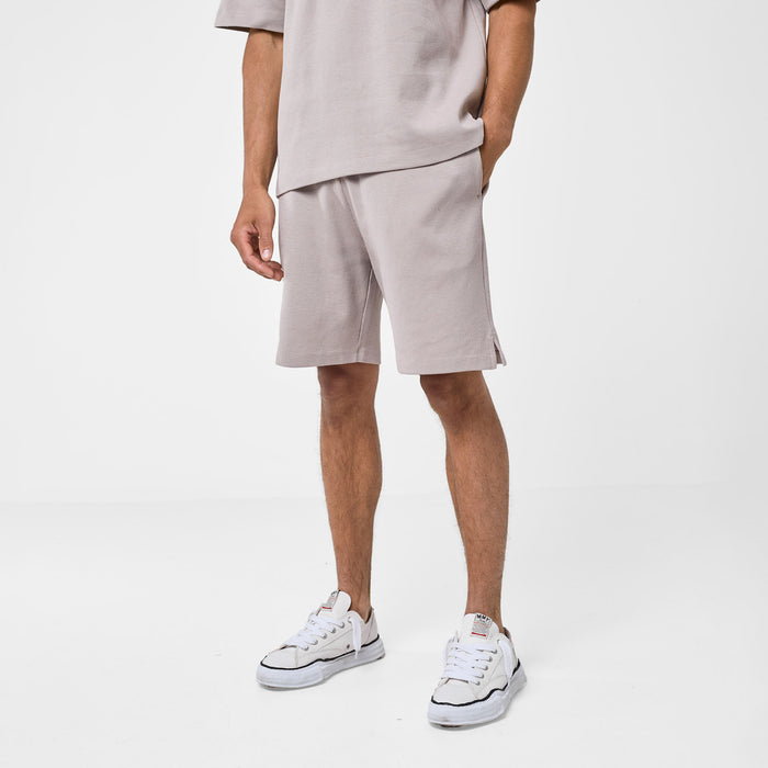 Men's Stone  Waffle Short FadedStore Front View