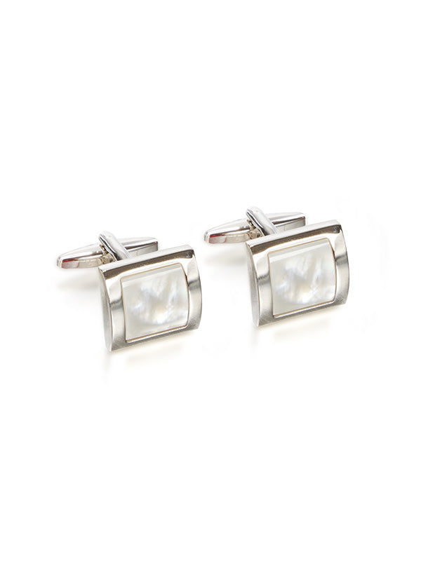 White Mother-Of-Pearl Cufflinks