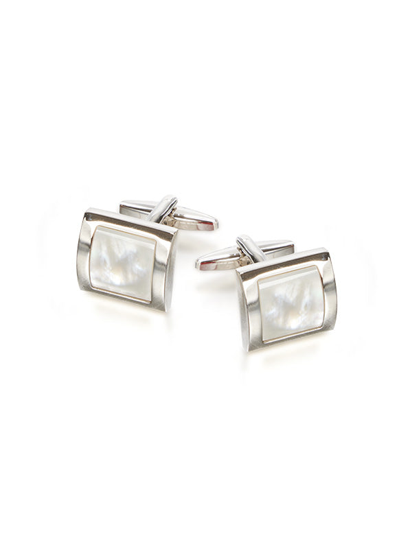 White Mother-Of-Pearl Cufflinks