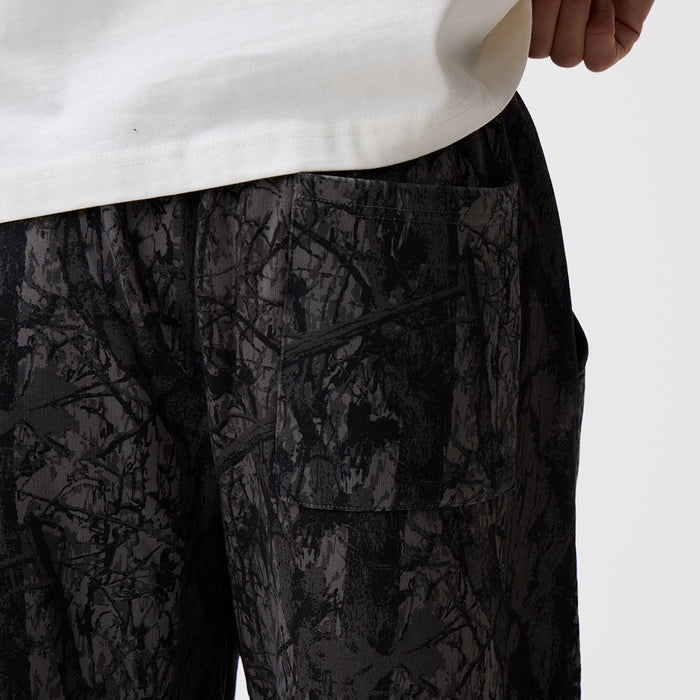 Wide Leg Jogger | Black Camo