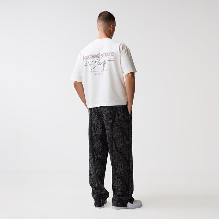 Wide Leg Jogger | Black Camo