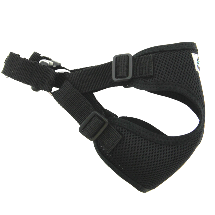 BLACK-WRAP-SNAP-DOG-HARNESS