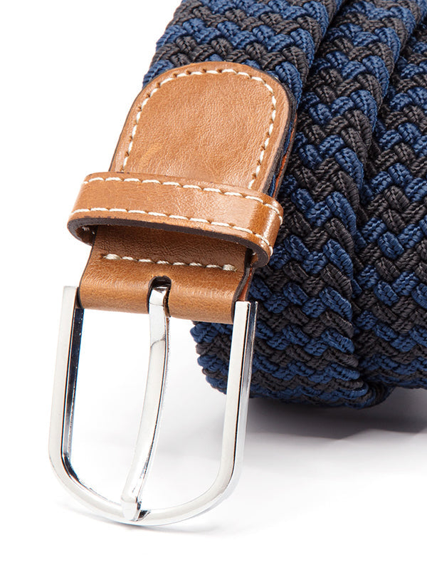 z3 Grey/ Navy Braided Non-leather Belt