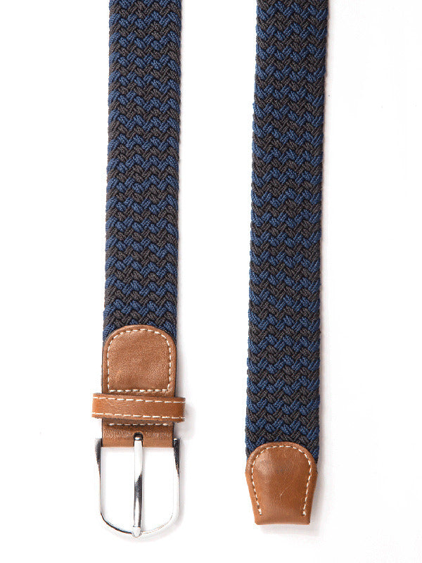 z3 Grey/ Navy Braided Non-leather Belt
