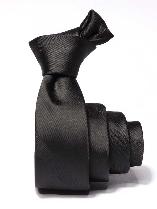ZOD! Stripe Black Microfibre Tie