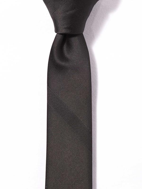 ZOD! Stripe Black Microfibre Tie