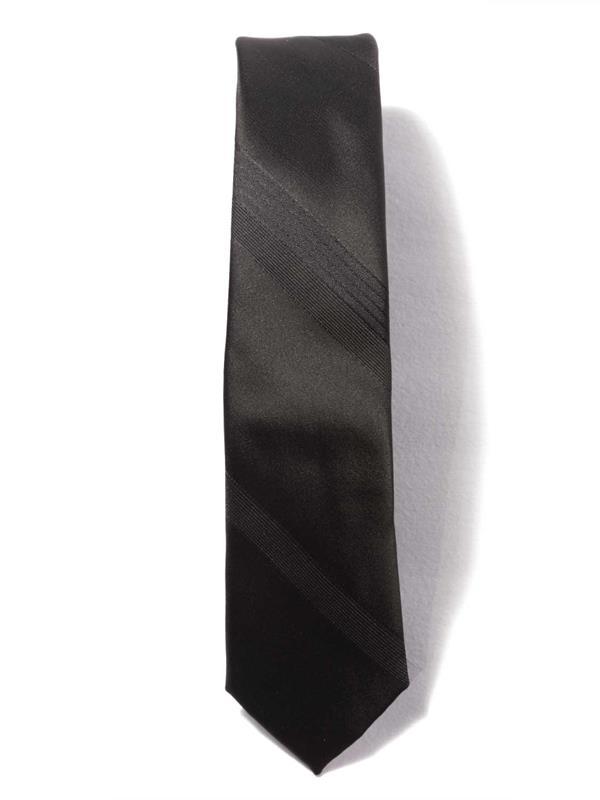 ZOD! Stripe Black Microfibre Tie